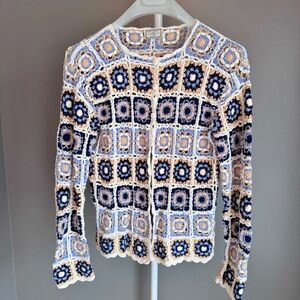 Vintage Pattern Artsy Colorful Boho Festival Hippie Sweater Cardigan Jumper.